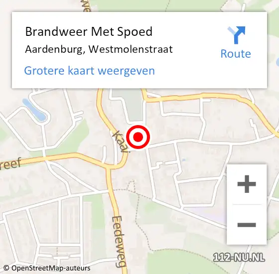 Locatie op kaart van de 112 melding: Brandweer Met Spoed Naar Aardenburg, Westmolenstraat op 4 december 2016 14:20