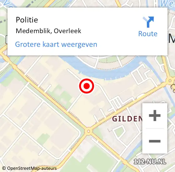 Locatie op kaart van de 112 melding: Politie Medemblik, Overleek op 5 december 2016 10:57