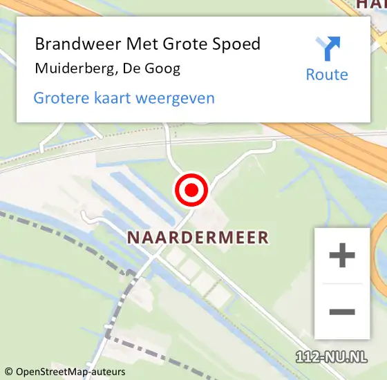 Locatie op kaart van de 112 melding: Brandweer Met Grote Spoed Naar Muiderberg, De Goog op 5 december 2016 13:27