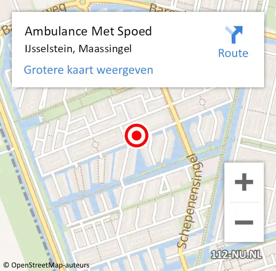 Locatie op kaart van de 112 melding: Ambulance Met Spoed Naar IJsselstein, Maassingel op 5 december 2016 17:36