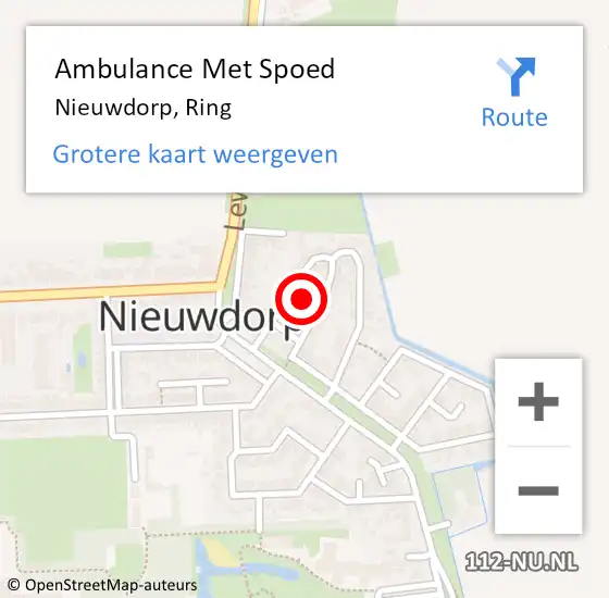 Locatie op kaart van de 112 melding: Ambulance Met Spoed Naar Nieuwdorp, Ring op 5 december 2016 18:05