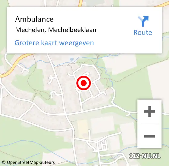 Locatie op kaart van de 112 melding: Ambulance Mechelen, Mechelbeeklaan op 3 januari 2014 16:00