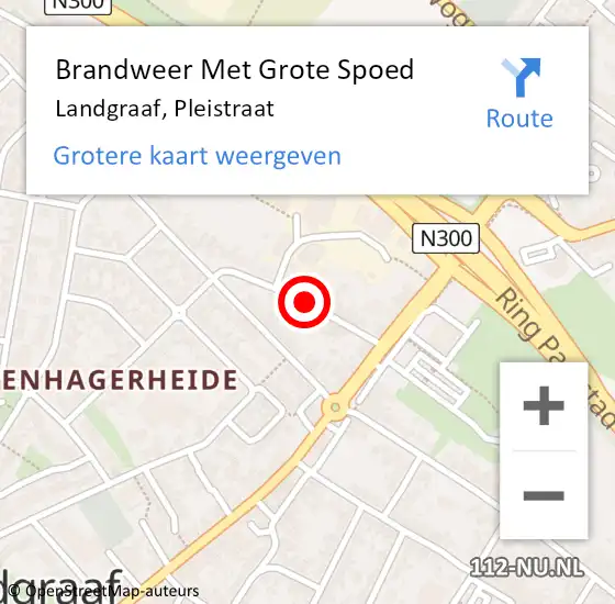 Locatie op kaart van de 112 melding: Brandweer Met Grote Spoed Naar Landgraaf, Pleistraat op 6 december 2016 14:39