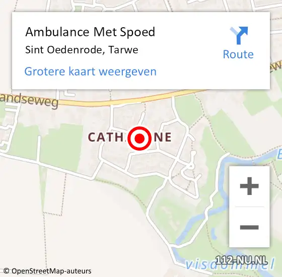 Locatie op kaart van de 112 melding: Ambulance Met Spoed Naar Sint Oedenrode, Tarwe op 7 december 2016 09:52