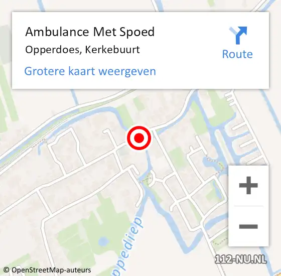 Locatie op kaart van de 112 melding: Ambulance Met Spoed Naar Opperdoes, Kerkebuurt op 7 december 2016 11:53