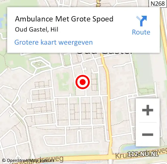 Locatie op kaart van de 112 melding: Ambulance Met Grote Spoed Naar Oud Gastel, Hil op 8 december 2016 03:20