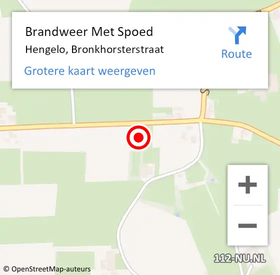 Locatie op kaart van de 112 melding: Brandweer Met Spoed Naar Hengelo, Bronkhorsterstraat op 3 januari 2014 18:34