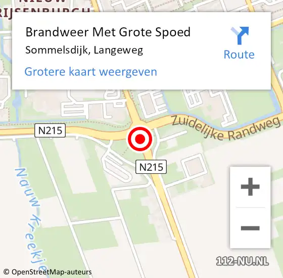 Locatie op kaart van de 112 melding: Brandweer Met Grote Spoed Naar Sommelsdijk, Langeweg op 8 december 2016 16:42