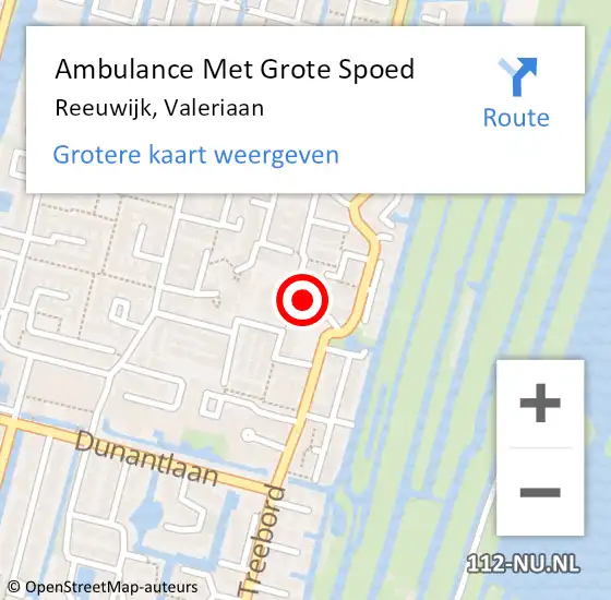 Locatie op kaart van de 112 melding: Ambulance Met Grote Spoed Naar Reeuwijk, Valeriaan op 8 december 2016 19:57