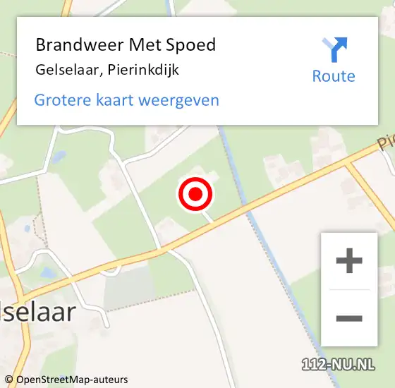 Locatie op kaart van de 112 melding: Brandweer Met Spoed Naar Gelselaar, Pierinkdijk op 3 januari 2014 20:21