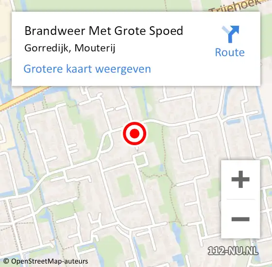 Locatie op kaart van de 112 melding: Brandweer Met Grote Spoed Naar Gorredijk, Mouterij op 9 december 2016 12:16