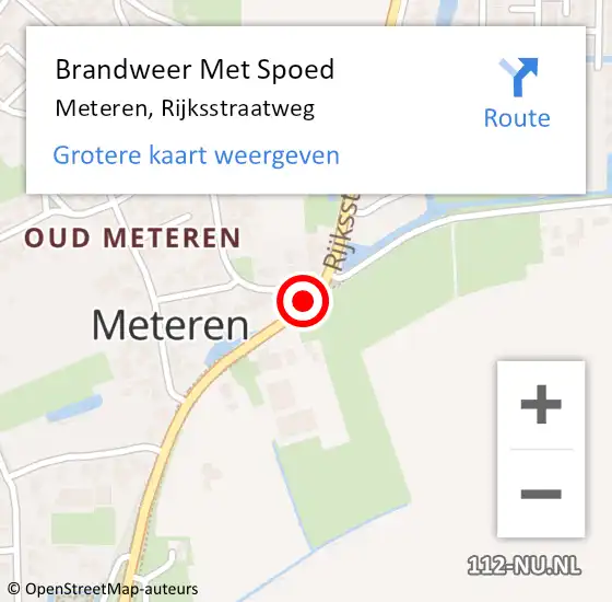 Locatie op kaart van de 112 melding: Brandweer Met Spoed Naar Meteren, Rijksstraatweg op 9 december 2016 18:02