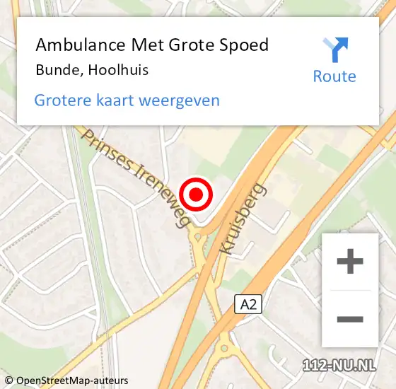 Locatie op kaart van de 112 melding: Ambulance Met Grote Spoed Naar Bunde, Hoolhuis op 3 januari 2014 22:09