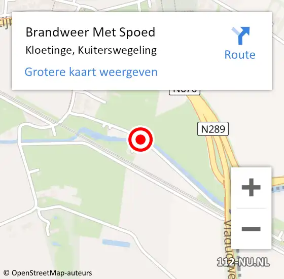 Locatie op kaart van de 112 melding: Brandweer Met Spoed Naar Kloetinge, Kuiterswegeling op 9 december 2016 21:55