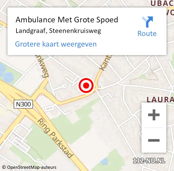 Locatie op kaart van de 112 melding: Ambulance Met Grote Spoed Naar Landgraaf, Steenenkruisweg op 3 januari 2014 22:41