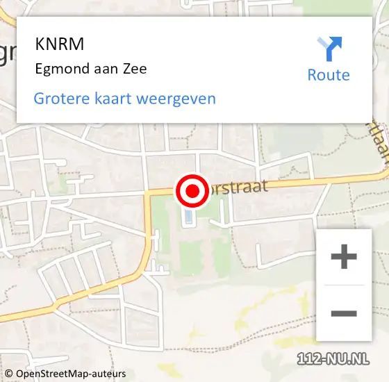 Locatie op kaart van de 112 melding: KNRM Egmond aan Zee op 10 december 2016 09:41