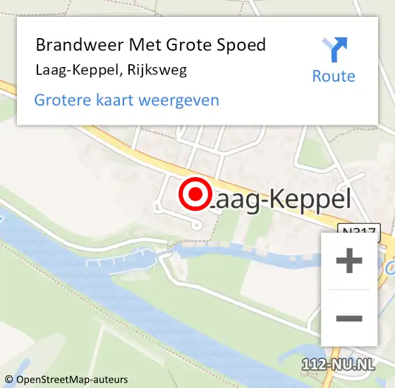 Locatie op kaart van de 112 melding: Brandweer Met Grote Spoed Naar Laag-Keppel, Rijksweg op 10 december 2016 12:05