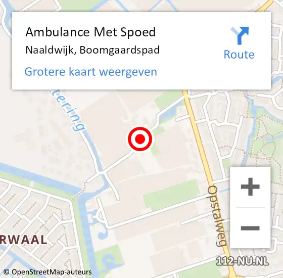 Locatie op kaart van de 112 melding: Ambulance Met Spoed Naar Naaldwijk, Boomgaardspad op 11 december 2016 01:17