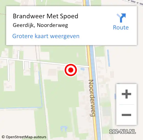 Locatie op kaart van de 112 melding: Brandweer Met Spoed Naar Geerdijk, Noorderweg op 11 december 2016 06:00