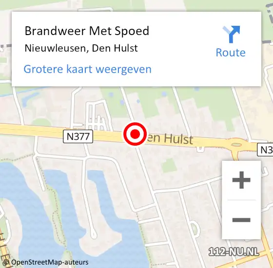 Locatie op kaart van de 112 melding: Brandweer Met Spoed Naar Nieuwleusen, Den Hulst op 11 december 2016 19:35