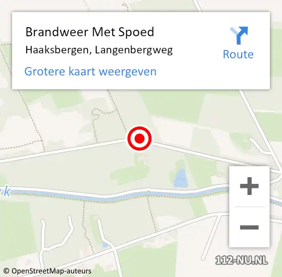 Locatie op kaart van de 112 melding: Brandweer Met Spoed Naar Haaksbergen, Langenbergweg op 12 december 2016 16:36