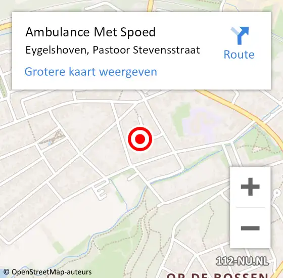 Locatie op kaart van de 112 melding: Ambulance Met Spoed Naar Eygelshoven, Pastoor Stevensstraat op 4 januari 2014 09:34