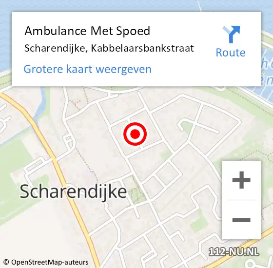 Locatie op kaart van de 112 melding: Ambulance Met Spoed Naar Scharendijke, Kabbelaarsbankstraat op 13 december 2016 23:30