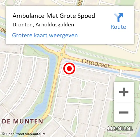 Locatie op kaart van de 112 melding: Ambulance Met Grote Spoed Naar Dronten, Arnoldusgulden op 14 december 2016 07:54