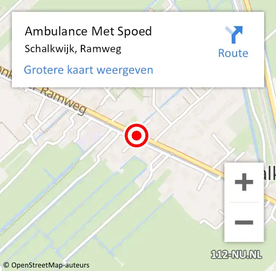 Locatie op kaart van de 112 melding: Ambulance Met Spoed Naar Schalkwijk, Ramweg op 14 december 2016 15:32