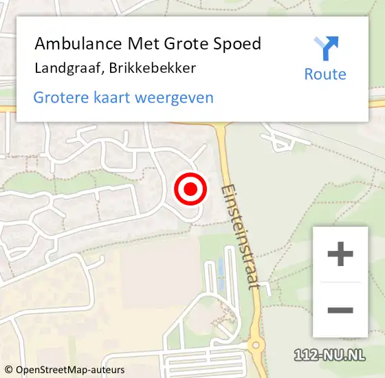 Locatie op kaart van de 112 melding: Ambulance Met Grote Spoed Naar Landgraaf, Brikkebekker op 4 januari 2014 14:13