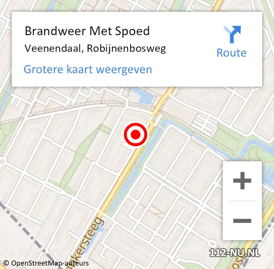 Locatie op kaart van de 112 melding: Brandweer Met Spoed Naar Veenendaal, Robijnenbosweg op 14 december 2016 21:47
