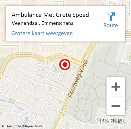 Locatie op kaart van de 112 melding: Ambulance Met Grote Spoed Naar Veenendaal, Emmerschans op 14 december 2016 21:58