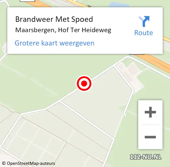 Locatie op kaart van de 112 melding: Brandweer Met Spoed Naar Maarsbergen, Hof Ter Heideweg op 15 december 2016 10:46