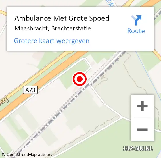 Locatie op kaart van de 112 melding: Ambulance Met Grote Spoed Naar Maasbracht, Brachterstatie op 15 december 2016 14:32