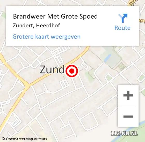 Locatie op kaart van de 112 melding: Brandweer Met Grote Spoed Naar Zundert, Heerdhof op 15 december 2016 15:40