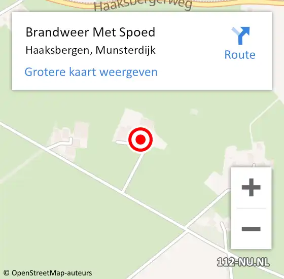 Locatie op kaart van de 112 melding: Brandweer Met Spoed Naar Haaksbergen, Munsterdijk op 16 december 2016 19:55