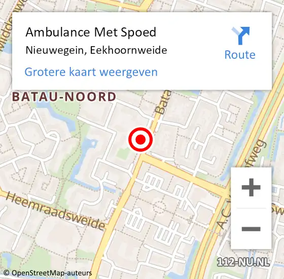 Locatie op kaart van de 112 melding: Ambulance Met Spoed Naar Nieuwegein, Eekhoornweide op 16 december 2016 19:57