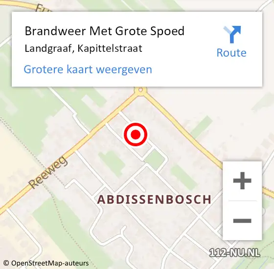 Locatie op kaart van de 112 melding: Brandweer Met Grote Spoed Naar Landgraaf, Kapittelstraat op 17 december 2016 03:15