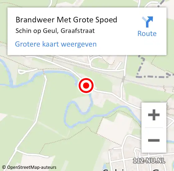 Locatie op kaart van de 112 melding: Brandweer Met Grote Spoed Naar Schin op Geul, Graafstraat op 17 december 2016 19:34