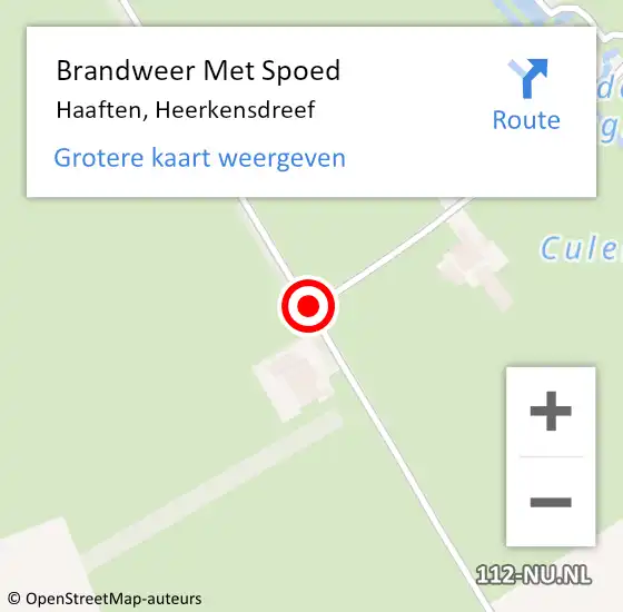 Locatie op kaart van de 112 melding: Brandweer Met Spoed Naar Haaften, Heerkensdreef op 17 december 2016 21:23