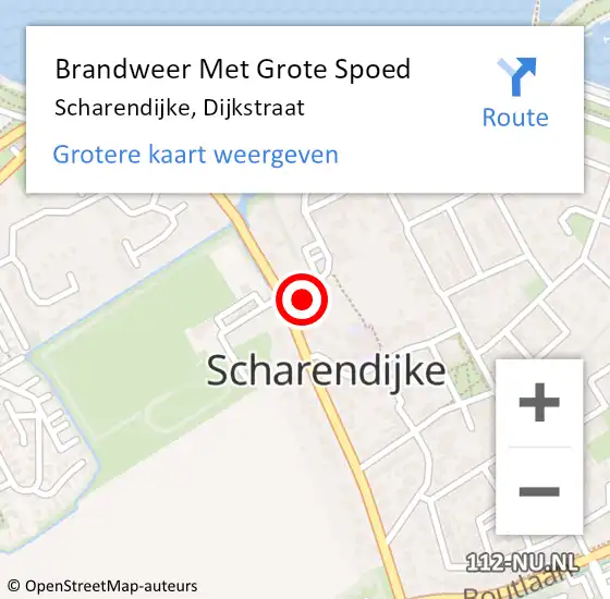 Locatie op kaart van de 112 melding: Brandweer Met Grote Spoed Naar Scharendijke, Dijkstraat op 17 december 2016 23:14