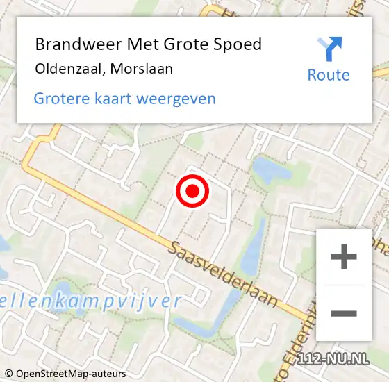 Locatie op kaart van de 112 melding: Brandweer Met Grote Spoed Naar Oldenzaal, Morslaan op 18 december 2016 15:10