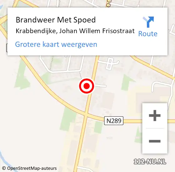 Locatie op kaart van de 112 melding: Brandweer Met Spoed Naar Krabbendijke, Johan Willem Frisostraat op 18 december 2016 20:41