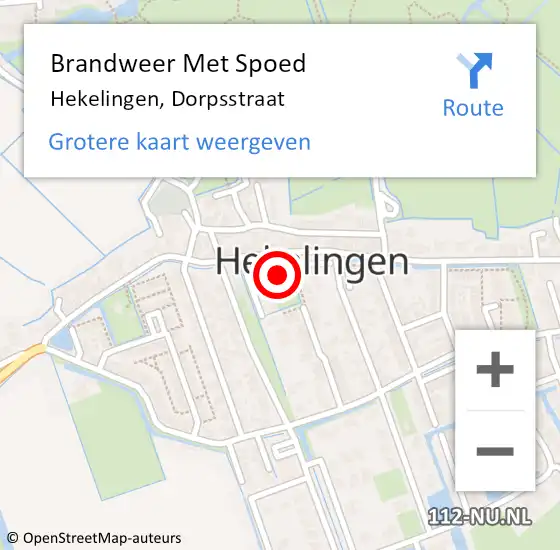 Locatie op kaart van de 112 melding: Brandweer Met Spoed Naar Hekelingen, Dorpsstraat op 19 december 2016 10:15