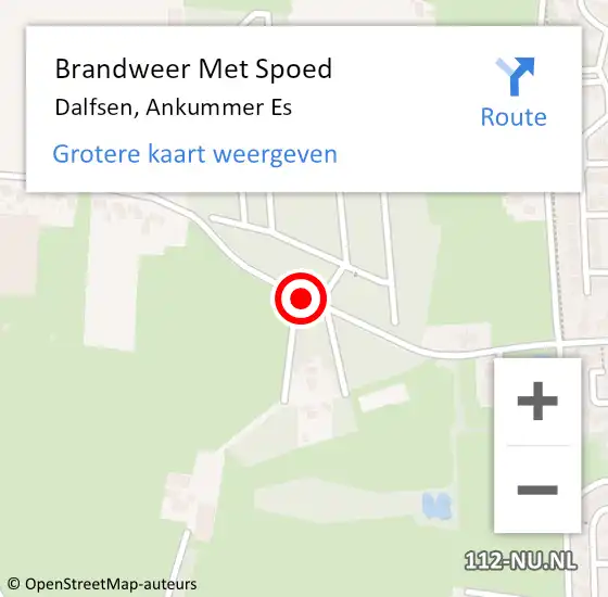 Locatie op kaart van de 112 melding: Brandweer Met Spoed Naar Dalfsen, Ankummer Es op 19 december 2016 12:29