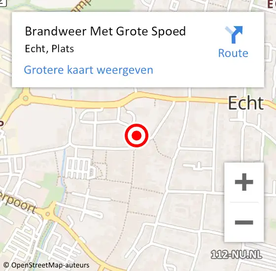 Locatie op kaart van de 112 melding: Brandweer Met Grote Spoed Naar Echt, Plats op 19 december 2016 14:21