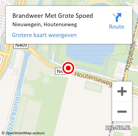 Locatie op kaart van de 112 melding: Brandweer Met Grote Spoed Naar Nieuwegein, Houtenseweg op 21 december 2016 06:44