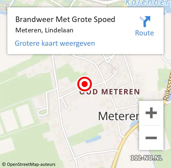 Locatie op kaart van de 112 melding: Brandweer Met Grote Spoed Naar Meteren, Lindelaan op 5 januari 2014 09:53