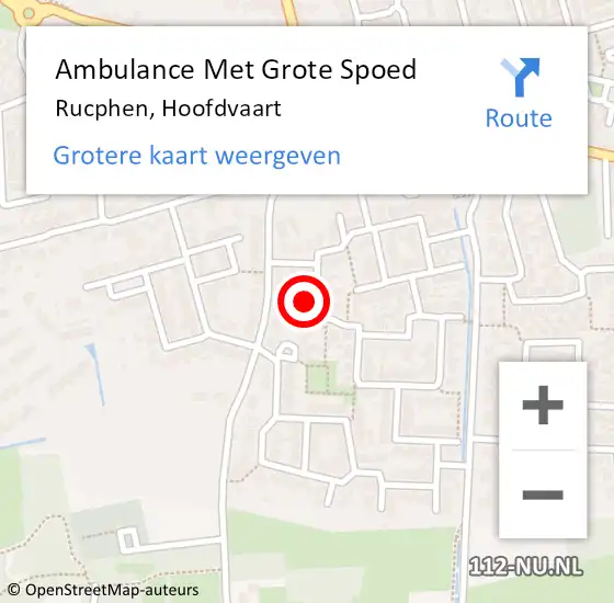 Locatie op kaart van de 112 melding: Ambulance Met Grote Spoed Naar Rucphen, Hoofdvaart op 21 december 2016 21:49