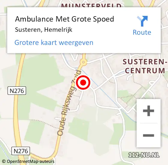Locatie op kaart van de 112 melding: Ambulance Met Grote Spoed Naar Susteren, Hemelrijk op 23 december 2016 01:04